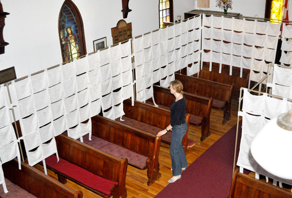 The Ulster Linen Memorial in the Chapel of St John